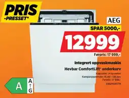 POWER AEG Integrert oppvaskmaskin Hevbar ComfortLift underkurv tilbud