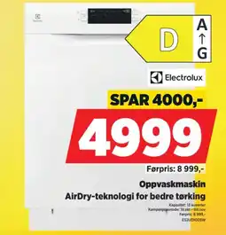 POWER Electrolux Oppvaskmaskin tilbud