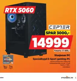 POWER Cepter Spesialbygd E-Sport gaming-PC tilbud