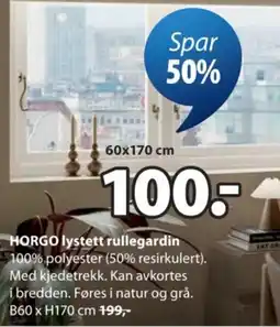 JYSK Horgo lystett rullegardin tilbud