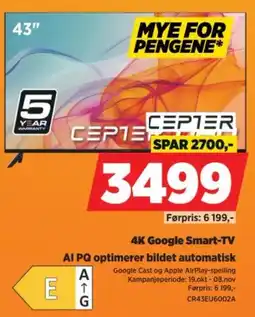 POWER Cepter 4K Google Smart-TV tilbud