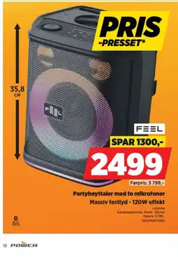 POWER Feel partyhøyttaler tilbud
