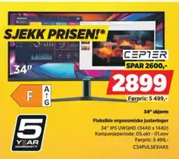 POWER Cepter 34" skjerm tilbud