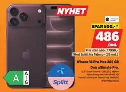POWER iPhone 18 Pro Max 256 GB tilbud