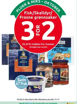 Joker Fiskemmannen Fisk/Skalldyr/Frosne grønnsaker tilbud