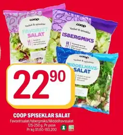 Coop Extra Coop spiseklar salat tilbud