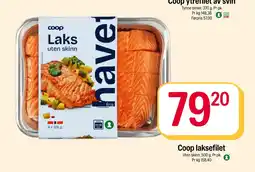 Coop Extra Coop laksefilet tilbud