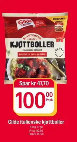Coop Extra Gilde italienske kjøttboller tilbud