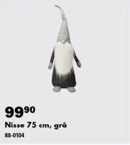 Biltema Nisse 75 cm, grå tilbud