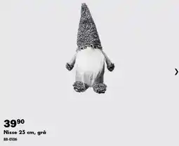 Biltema Nisse 25 cm, grå tilbud