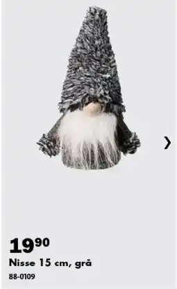 Biltema Nisse 15 cm, grå tilbud