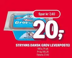 Coop Extra Stryhns Dansk Grov Leverpostei tilbud