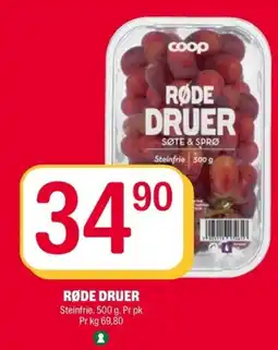 Coop Extra Coop røde druer tilbud