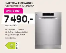 ELON Electrolux Excellence Oppvaskmaskin XU52X100EX tilbud