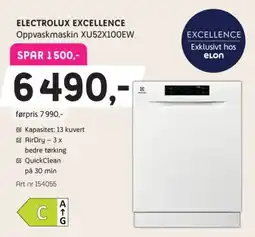 ELON Electrolux Excellence Oppvaskmaskin XU52X100EW tilbud