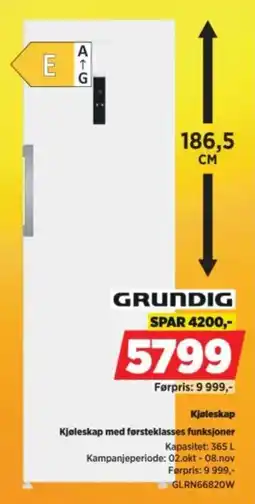 POWER Grundig kjøleskap tilbud