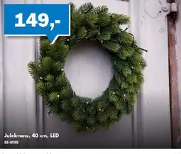 Biltema Julekrans, 40 cm, LED tilbud