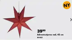 Biltema Adventsstjerne rød tilbud