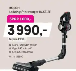 ELON Bosch ledningsfri støvsuger bcs712e tilbud