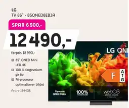 ELON LG TV 85" - 85QNED8EB3A tilbud