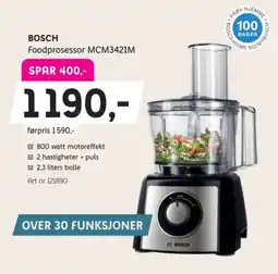 ELON Bosch foodprosessor MCM3421M tilbud