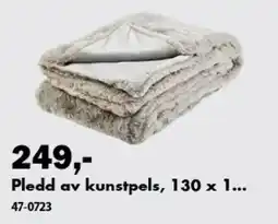 Biltema Pledd av kunstpels tilbud