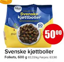 Spar SVENSKE KJØTTBOLLER tilbud