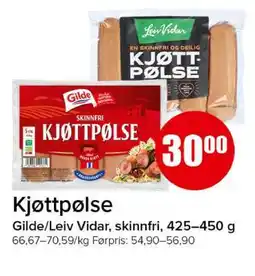 Spar KJØTTPØLSE tilbud