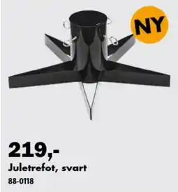 Biltema Juletre fot, svart tilbud