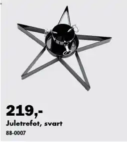 Biltema Juletre fot, svart tilbud