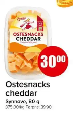 Spar Ostesnacks cheddar tilbud