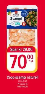 Coop Extra Coop scampi naturell tilbud