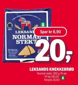 Coop Extra LEKSANDS KNEKKEBRØD tilbud
