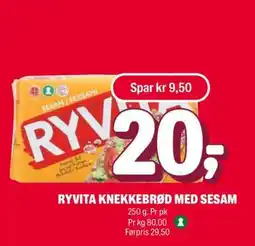 Coop Extra RYVITA KNEKKEBRØD MED SESAM tilbud