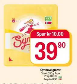 Coop Extra SYNNØVE GULOST tilbud