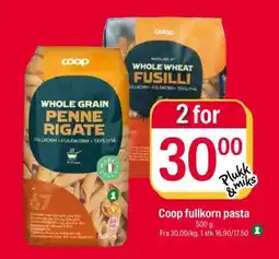 Coop Extra Coop fullkorn pasta tilbud