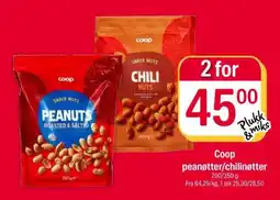 Coop Extra COOP PEANØTTER/CHILINØTTER tilbud