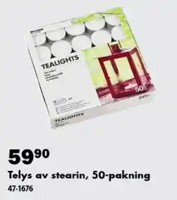 Biltema Telys av stearin tilbud