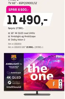 ELON Philips TV 65" - 65PQS9001/12 tilbud