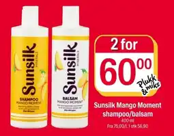 Coop Extra Sunsilk Mango Moment shampoo/balsam tilbud