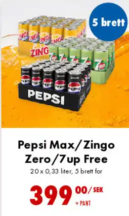 Nordby Supermarket Pepsi Max/Zingo Zero/7up Free tilbud