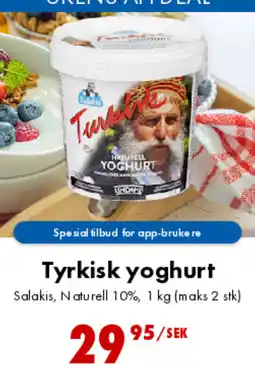 Nordby Supermarket Salakis Tyrkisk yoghurt tilbud