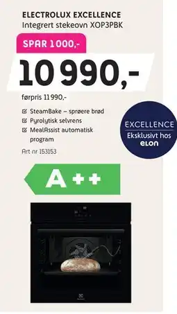 ELON ELECTROLUX EXCELLENCE Integrert stekeovn XOP3PBK tilbud