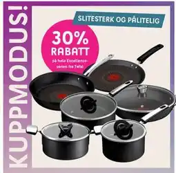 ELON 30% på hele Excellence-serien fra Tefal tilbud