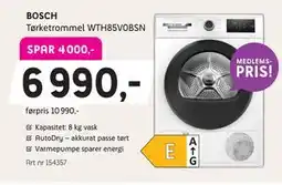 ELON BOSCH Tørketrommel WTH85V0BSN, Medlemspris tilbud