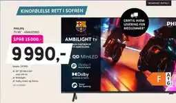 ELON PHILIPS TV 65” - 65MLED910 tilbud