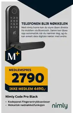 Megaflis Nimly Code Pro Black tilbud