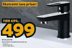 Megaflis Celeste Marlow servantbatteri krom/matt sort tilbud