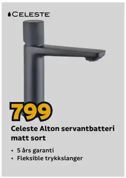 Megaflis Celeste Alton servantbatteri matt sort tilbud