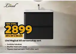 Megaflis Lind Magical 60 servantskap sort tilbud